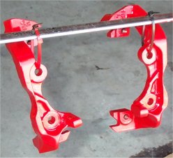 brackets after modification and painting